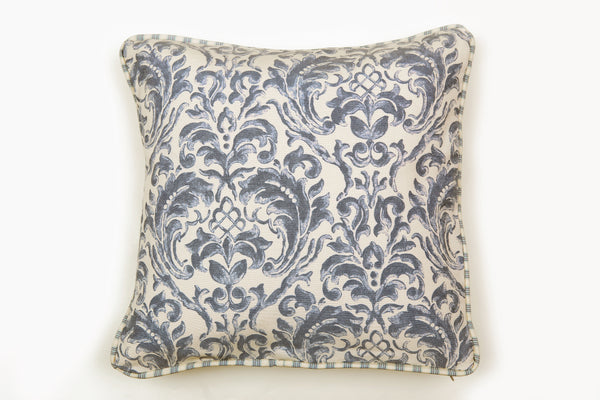 Ata Damask Blue Pillow - Letters From Bosphorus