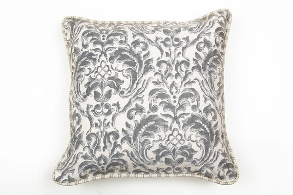 Ata Damask Grey Pillow - Letters From Bosphorus