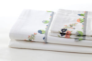 Grey Joy Handmade Lace Organic Cotton Sheet Set - Letters From Bosphorus