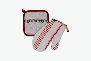 Red Kitchen Linen Set - Letters From Bosphorus