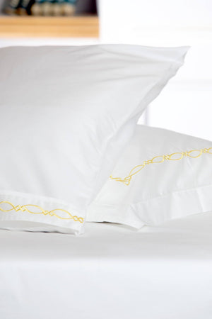 Spiral Mania Yellow Organic Cotton Sheet Set - Letters From Bosphorus