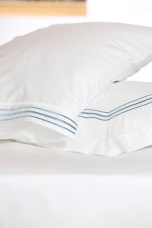 Straight Mania Baby Blue Organic Cotton Sheet Set - Letters From Bosphorus