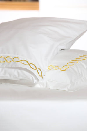 Twisted Mania Yellow Organic Cotton Sheet Set - Letters From Bosphorus