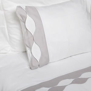 Wavy in Grey Organic Cotton Bedding Set - Letters From Bosphorus